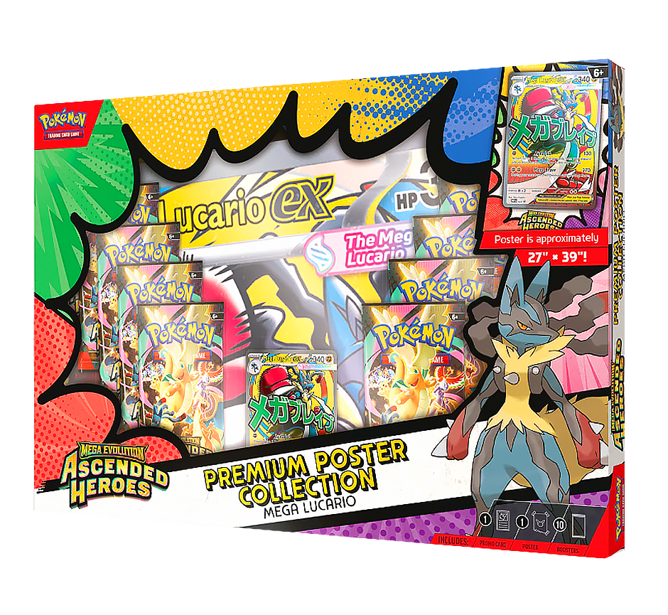 Ascended heroes Premium Poster Collection Lucario - PREVENTA