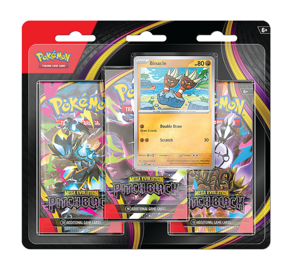 Blister 3 pack Pitch black / inglés
